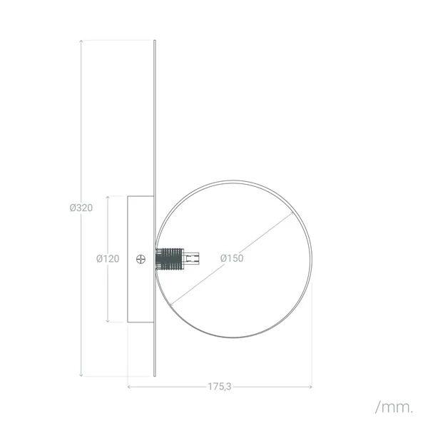 Kinkiet Złoty Kula Mleczna Abruzzo Gama G9 32cm