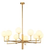 Nowoczesny Żyrandol FEME wys. 110cm 10xG9 14W IP20 | Złoty
