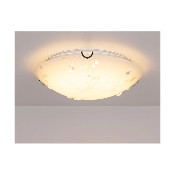 Lampa sufitowa Maryland w zestawie 1xLED Zintegrowany 2600lm 2700K 30W Chrom Metal/Biało-Przezroczyste Szkło 4375112