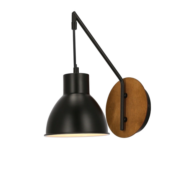 Kinkiet VARIO 21-73495 czarny/drewno 1x60W E27
