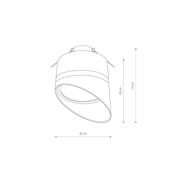 Lampa wpuszczana VIS szer. 8,5cm GX53 | biały 10486