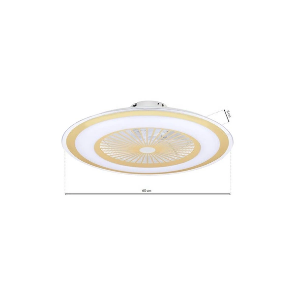 Plafoniera LED ZONDA GOLD 48W z wentylatorem