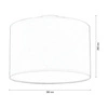 Lampa sufitowa Timon 1xE27 maks. 40W biały metal/biały klosz z tkaniny 4620104