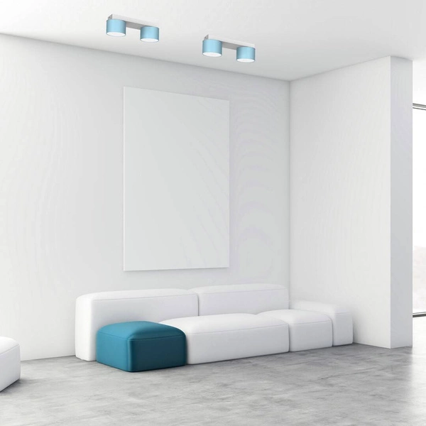 Lampa sufitowa listwa DIXIE BLUE 2x GX53 szer. 24cm | niebieski