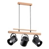Lampa wisząca ALFA TEYLA DREWNIANA 3xE27 13cm | 63009