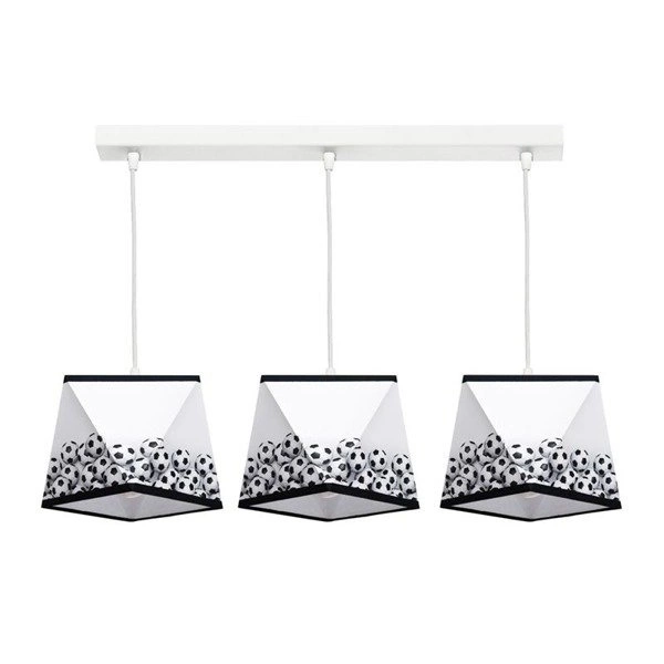 Lampa wisząca nowoczesna listwa MUNDIAL 3D III szer. 72cm piłka nożna