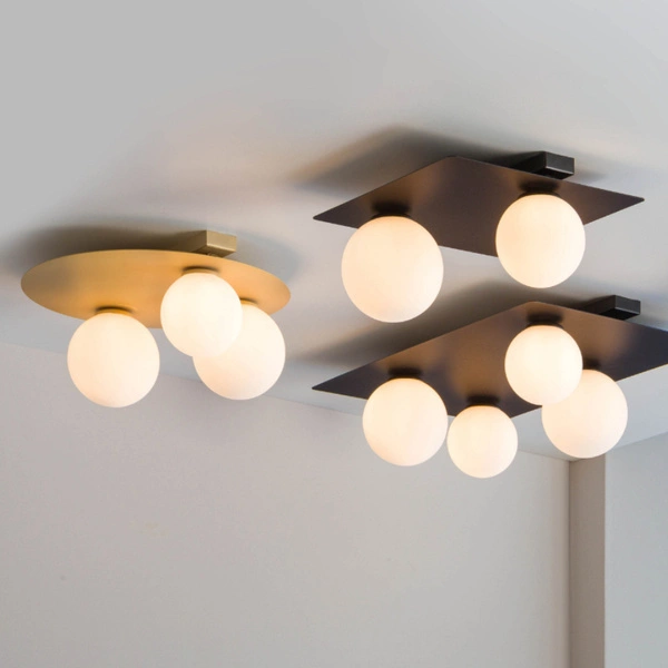 Nowoczesny plafon do biura i domu ARGON G9 12W szer. 25cm | złoty