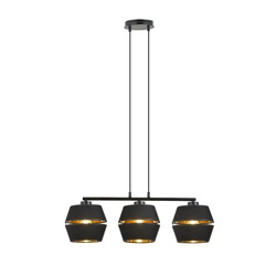 Lampa wisząca Emibig PIANO 3 Czarny/GOLD 1183/3