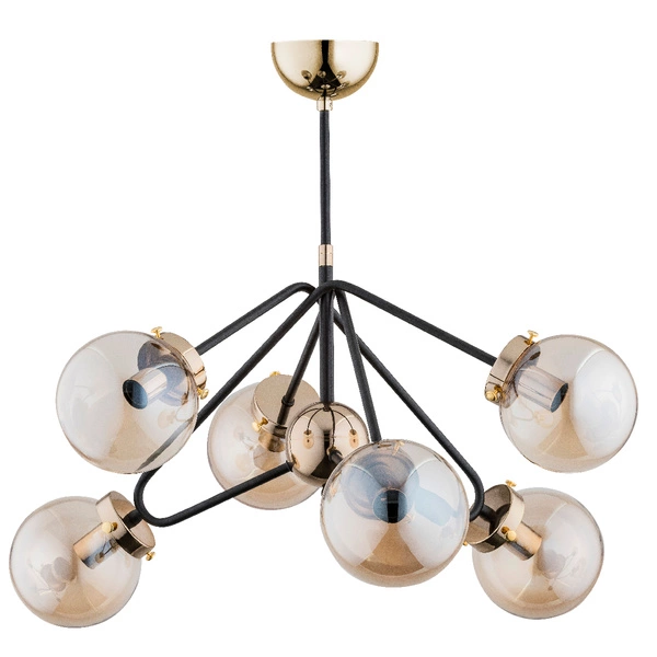 Lampa sufitowa ALFA ELBA ZŁOTA 6xE14 63cm | 28256