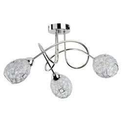 Lampa sufitowa nowoczesna druciana żyrandol VERA III chrom śr. 54cm