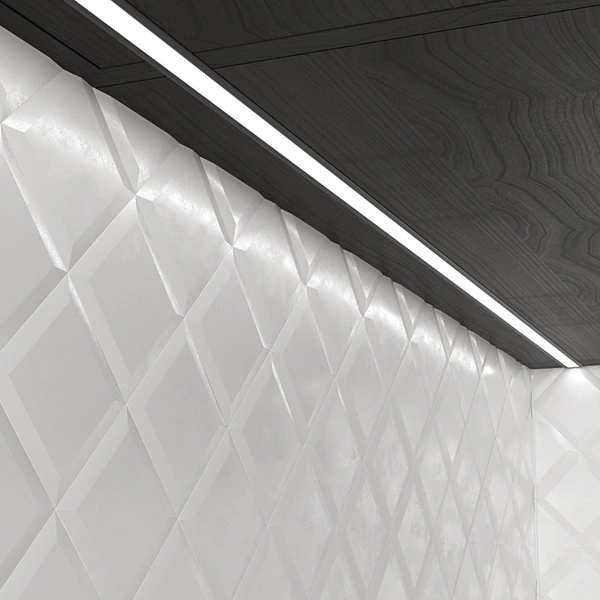 Profil LED P6-1 wpuszczany 200cm szer. 13mm | do osłonek C1/C4 | srebrny