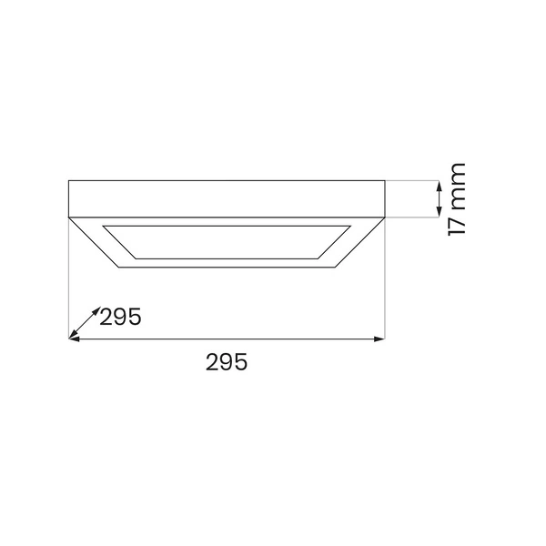 Plafon Evora Czarny Square 24W 3CCT