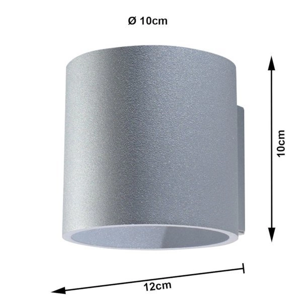 Sollux Kinkiet ORBIS 1 szary 12W LED, SL.0049