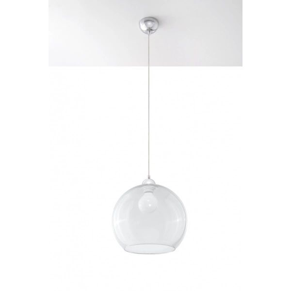 Szklana lampa wisząca BALL SL.0248 Transparentna 1xE27
