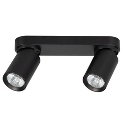 Lampa reflektor sufitowy ALFA FLEX CZARNY 2xGU10 26cm | 59029