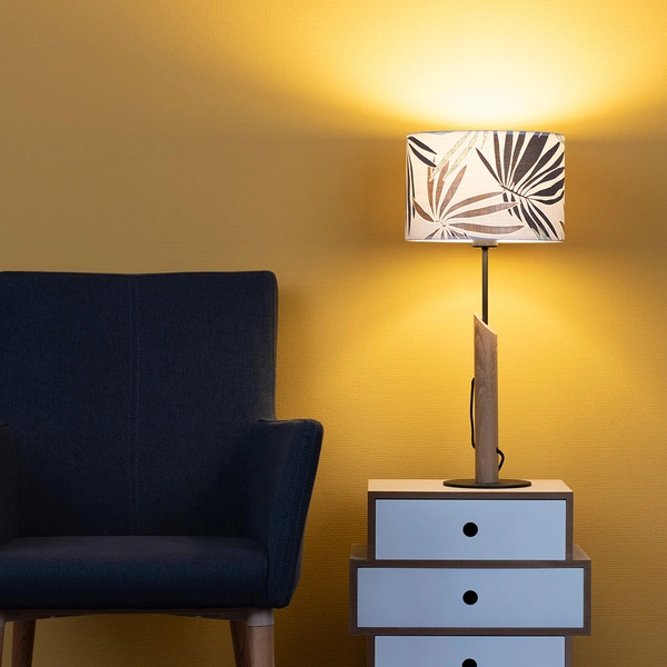 Hoja Lampa Stołowa 1xE27 Max.60W Czarny/Dąb Olejowany//Multikolor 862479104