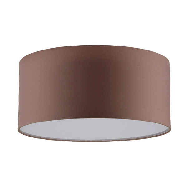 Lampa sufitowa Josefina 2xE27 maks. 25W biały metal/brązowy klosz z tkaniny 4792812