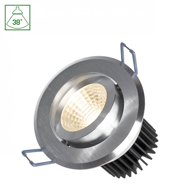 FIALE II 6W COB 38ST 230V CW OCZKO LED PIERŚCIEŃ SZCZOTKOWANE ALUMINIUM