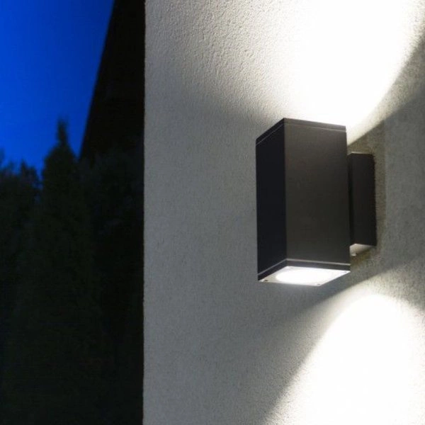 Kinkiet aluminiowy kwadratowy na elewację GU10 ADELA MIDI M1460 DG | ciemny popiel