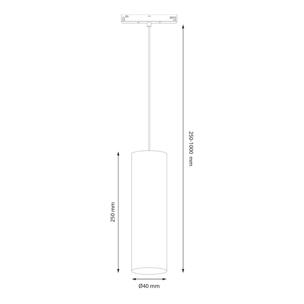 Magnetic track pendant 10mm 7W 3000-6000K