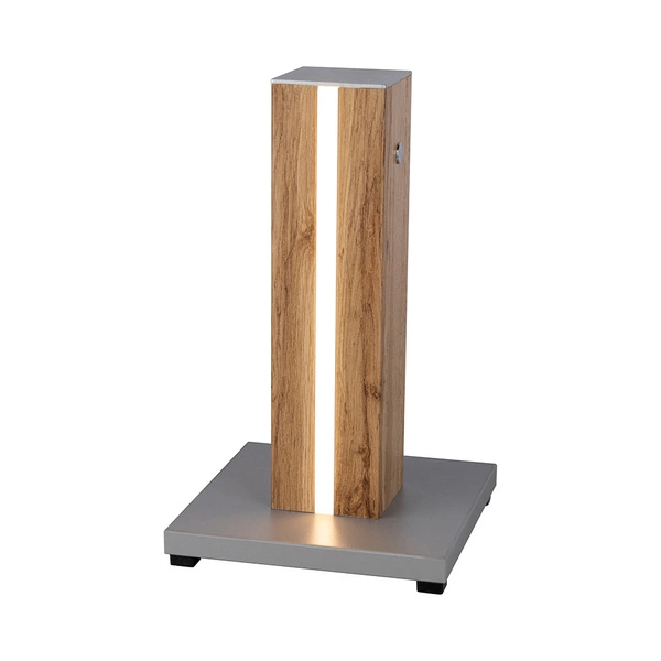 Flame Lampa Stołowa 1xLED 12V Zintegrowane 4.6W Szary/Okleina Dąb/Transparentny PVC/Touch Dimmer 830119187