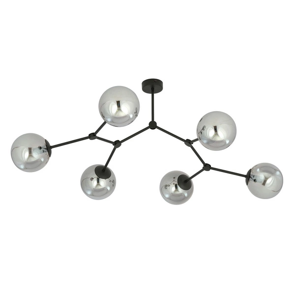 Lampa sufitowa Emibig SPACE 6 Czarny/GRAFIT 1134/6