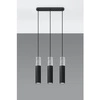 Lampa wisząca BORGIO 3 czarna stal, beton, SL.0652