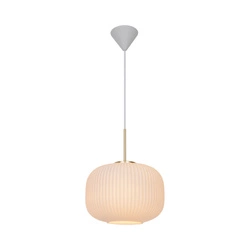 Lampa wisząca MILFORD E27 40W Szkło | Biały opal