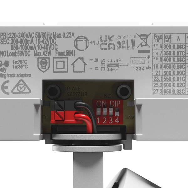 PAVA 2 NA SZYNOPRZEWÓD 3F 19-42W NW 230V 20-45ST IP20 RA90 BIAŁY 5 LAT GW. Z REG. MOCY