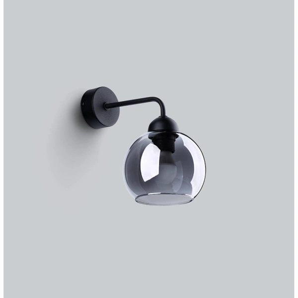 Kinkiet ALINO, czarny/dymiony, 1x60W E27, SL.1139