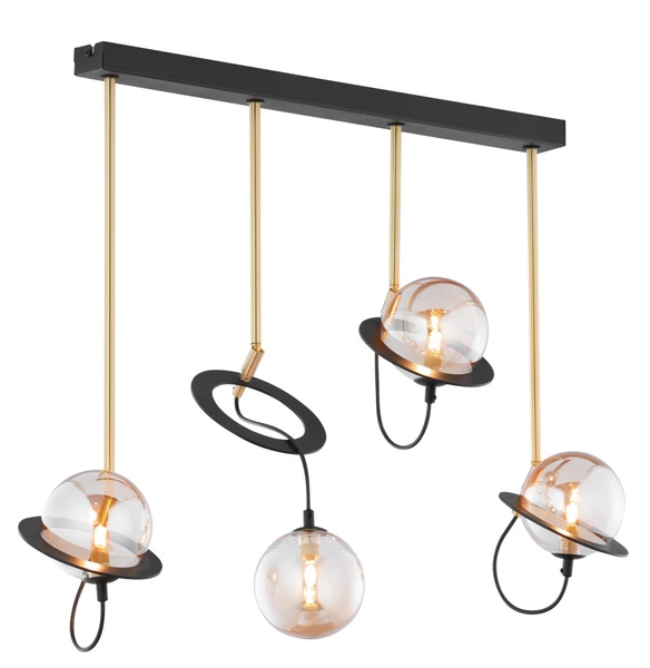 Nowoczesna Lampa wisząca PLANET wys. 60cm 4xG9 14W IP20 | Złoty