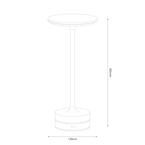 Lampka nocna TAVOLO Black