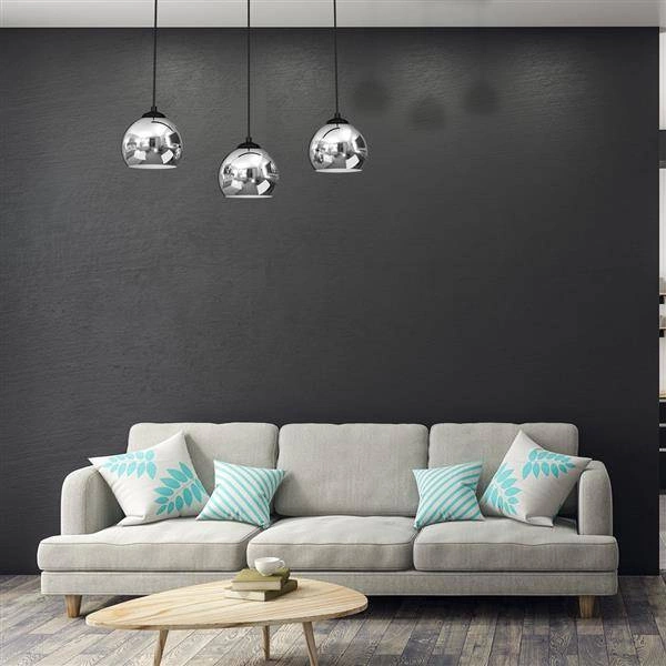 Lampa wisząca TORO, MLP7468, czarny/chrom, 3x40W E27