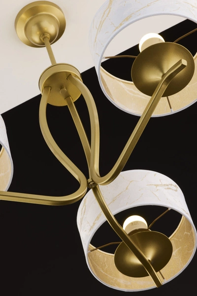 Klasyczny Żyrandol KASZMIR wys. 58cm 3xE27 15W IP20 | złoty połysk