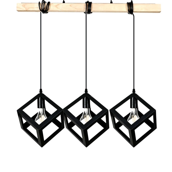 FONTE BLACK LAMPA WISZĄCA 3XE27