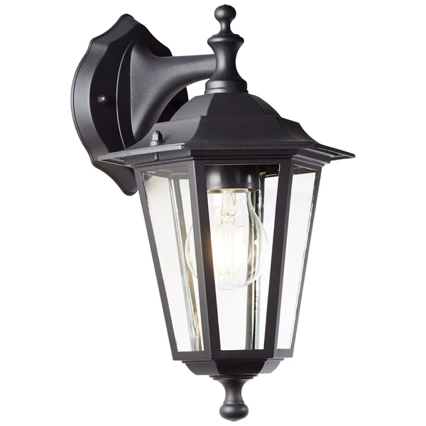 Lampa ścienna Carleen Brilliant 1 1x60W E27 Metal/Szkło Czarny