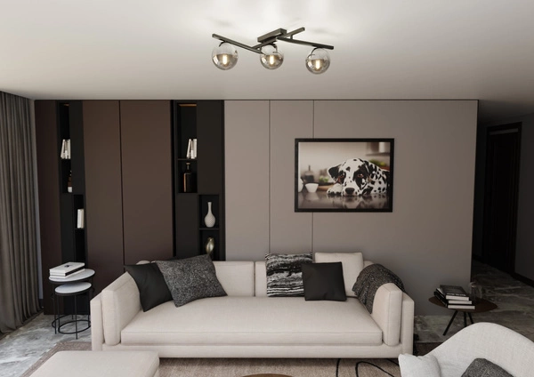 Lampa sufitowa Emibig SMART 3 Czarny/GRAFIT 1104/3