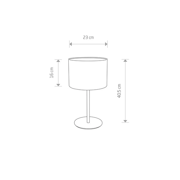 Lampa stołowa nowoczesna z abażurem ALICE czarny/złoty 9091