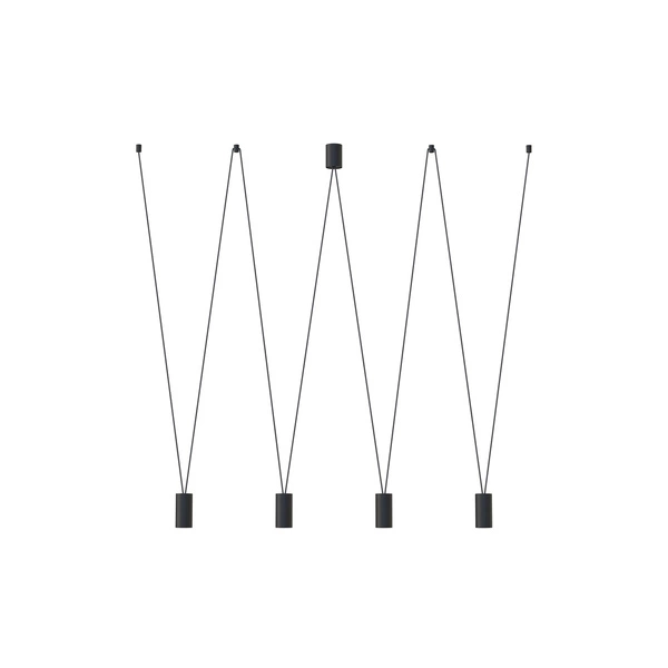 Lampa wisząca regulowana MORE EYE IV 160cm 4xGU10 | czarny 7822