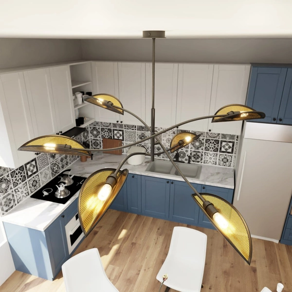 Lampa sufitowa Emibig LOTUS 6 Czarny/GOLD 1106/6