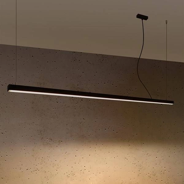 Lampa wisząca PINNE, 200 cm, czarna, 50W LED, barwa ciepła 3000K, TH.229
