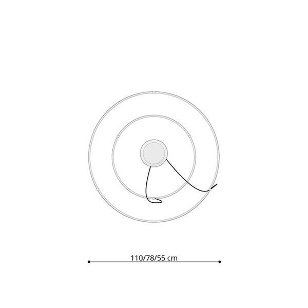 Nowoczesna lampa wisząca RIO 2, złota, 80W LED, barwa neutralna 4000K. TH.268