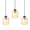 Lampa wisząca SOMBRA AMBER, MLP8371, czarny/bursztynowy, 3x60W E27