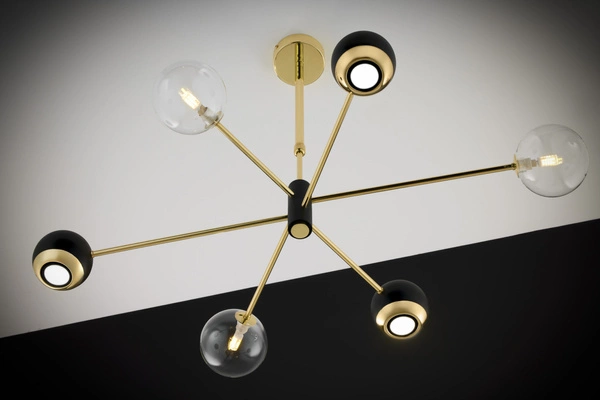 Nowoczesny Żyrandol MOKA wys. 47-69cm 3xG9 3xGU10
14W IP20 | Złoty