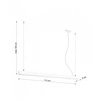 Lampa wisząca PINNE 1150 BIAŁA 38W barwa neutralna 4000K TH.068