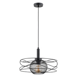 Lampa wisząca ALFA DIUK MIX CZARNA 1xE27 40cm | 61305