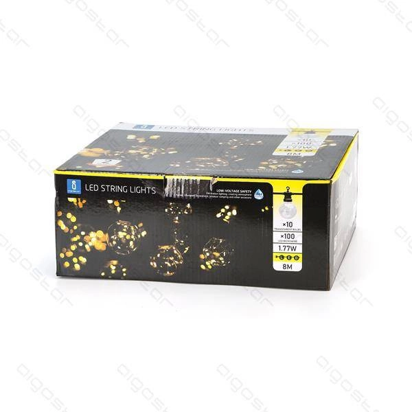 Dekoracyjne oświetlenie LED STRING LIGHTS 10 TRANSPARENT BULBS 8M