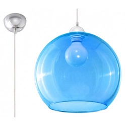 Szklana lampa wisząca BALL SL.0251 Błękitna 1xE27