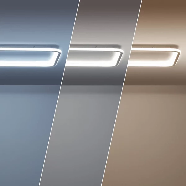 Plafon LED 60W Prostokątny Złoty CCT 3000K/4000K/6000K 110x70cm Abruzzo Angelo