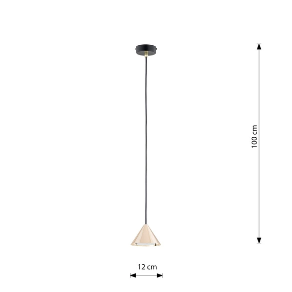 Lampa wisząca Emibig ELIT 1 BL GOLD 1329/1